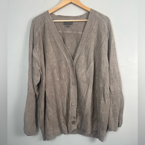 Barefoot Dreams Sweaters - Barefoot Dreams CozyChic Ultra Lite long Sleeve Cardigan in beach rock size 2x